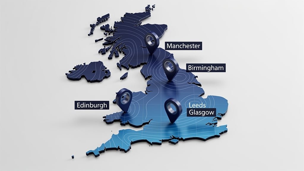UK Coverage Map - Commercial Building Surveyors Nationwide